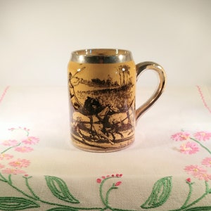 Antique Ridgways Scenes From Coaching Days & Coaching Ways Handled Mug, Racing the Mail; Antique RIdgways, Staffordshire, England, Mug