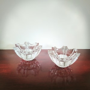 Vintage Crystal Glass Candle Holders - Set of 2 Matching; Vintage Candle Holders, 24% Lead Crystal, Set of Two Matching Candle Holders