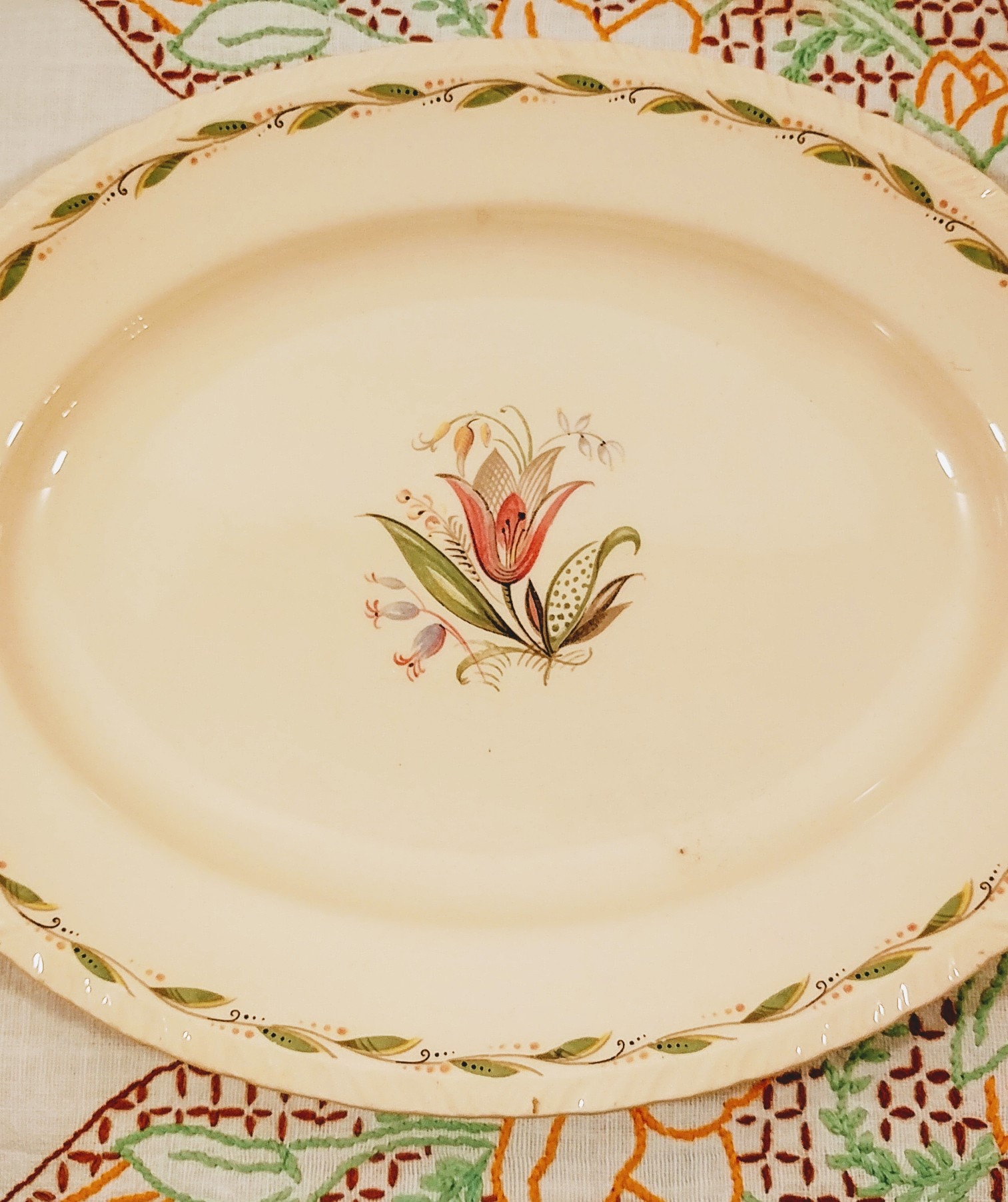 New Hall Pottery Romney Pattern Serving Platter; Vintage New Hall ...