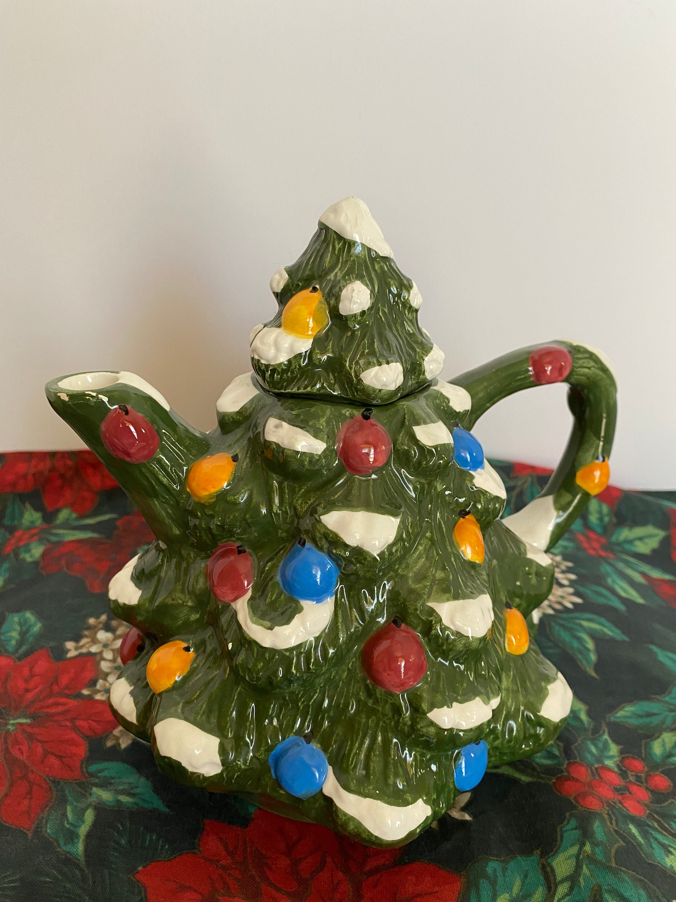 Christmas Tree Figural Teapot by Houston Harvest Vintage Etsy
