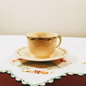 New Hall Pottery Romney Pattern Pedestal Cup and Saucer Set - 9 ...