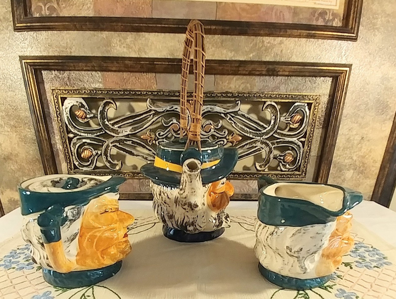 Vintage Grumpy Old Men Toby Tea Set - Complete Matching 3 Piece Tea Set ...