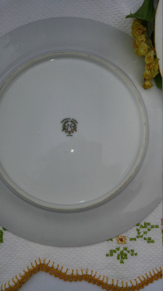 Noritake Imperial China Gold and Floral Side Plate, Dessert Plate