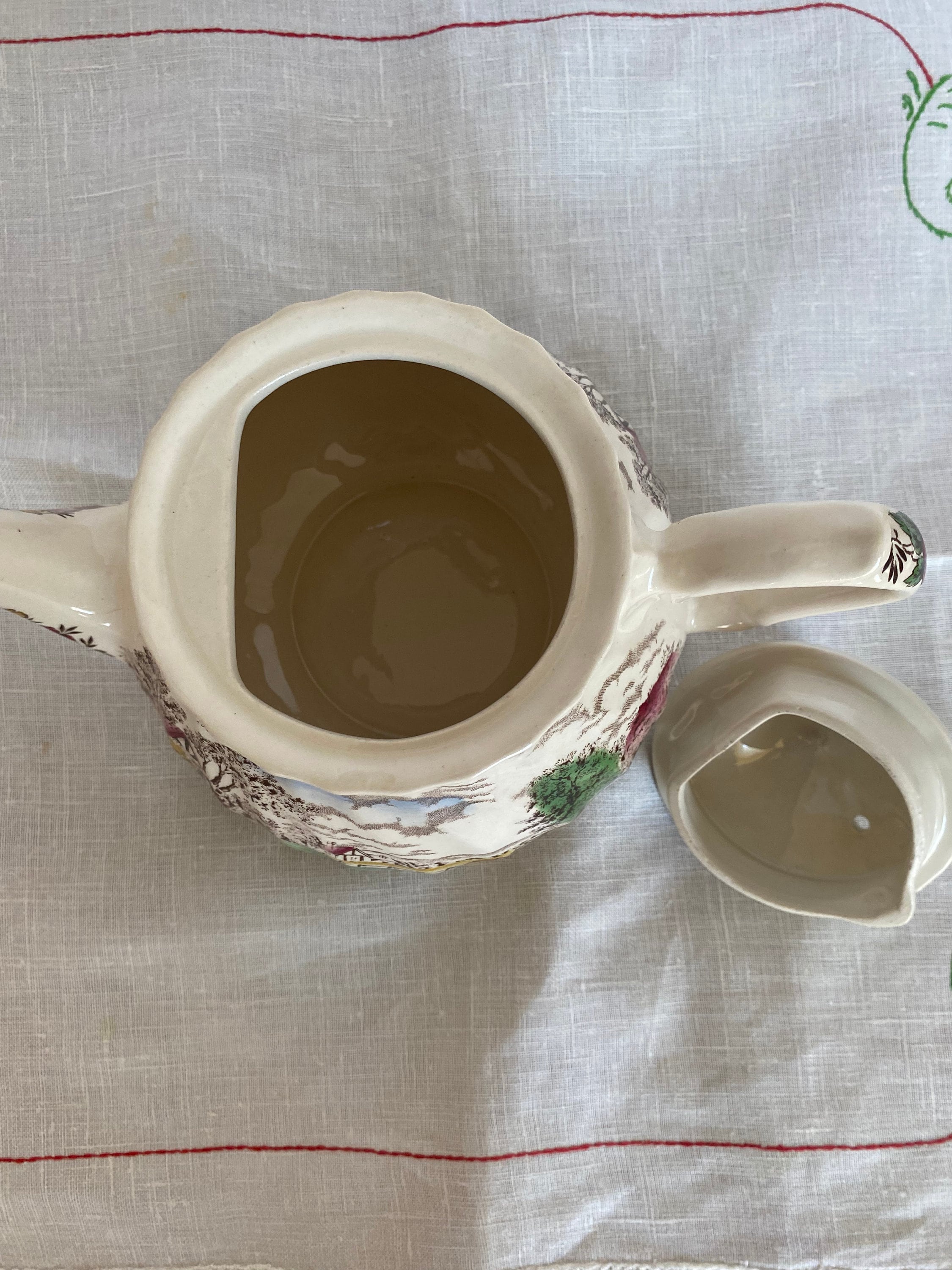 Sadler Country Life Pattern Teapot Full Size Vintage Teapot Etsy