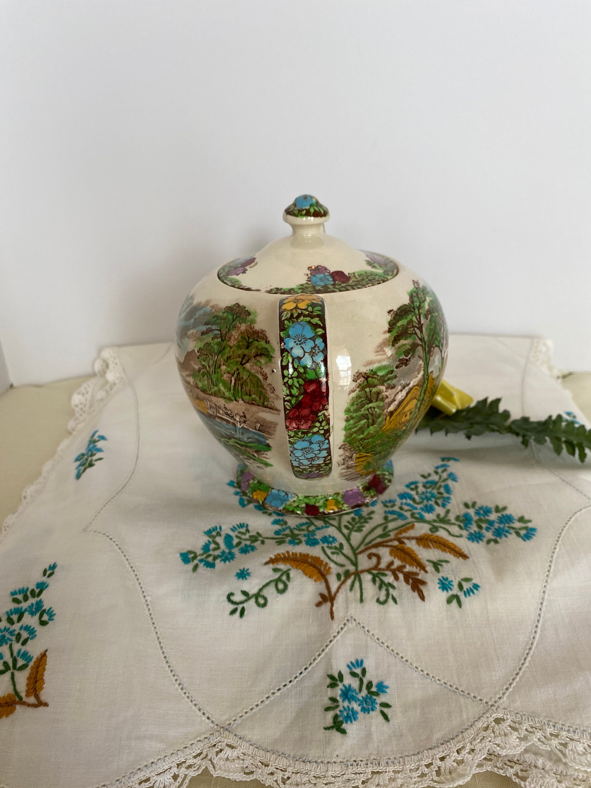 Sadler the Old Mill Teapot Full Size Vintage English Teapot Etsy