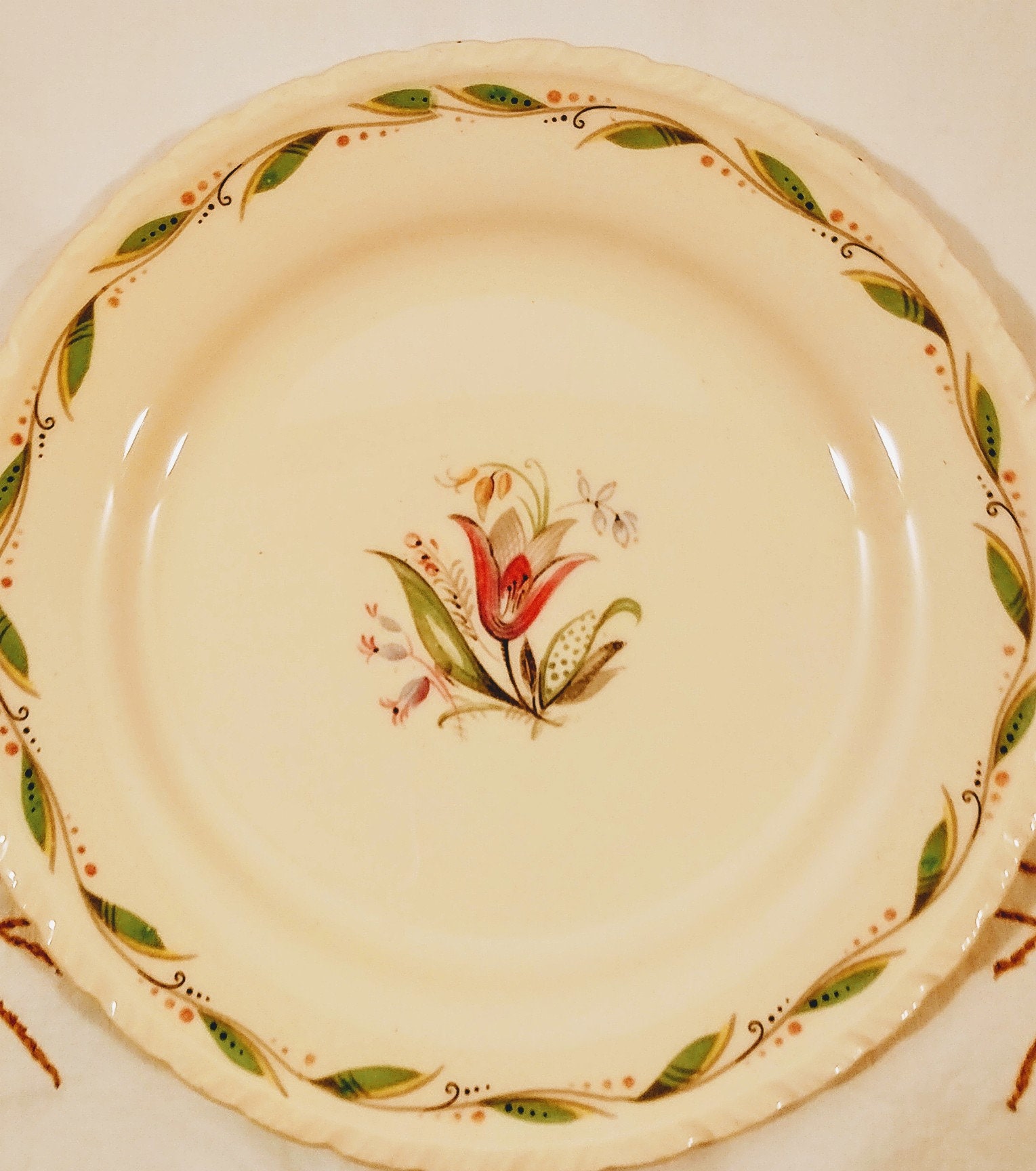 New Hall Pottery Romney Pattern Side Plate - Set of 4 Side Plates ...