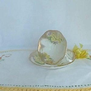 Royal Albert Purple Violets and Yellow Primroses Guilded Pedestal Tea Cup and Saucer Set - 2 Piece Set; Vinage Royal Albert, Cup and Saucer