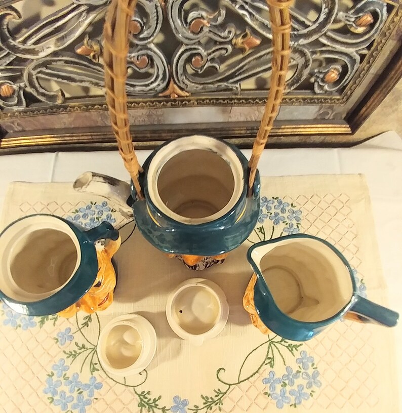 Vintage Grumpy Old Men Toby Tea Set - Complete Matching 3 Piece Tea Set ...