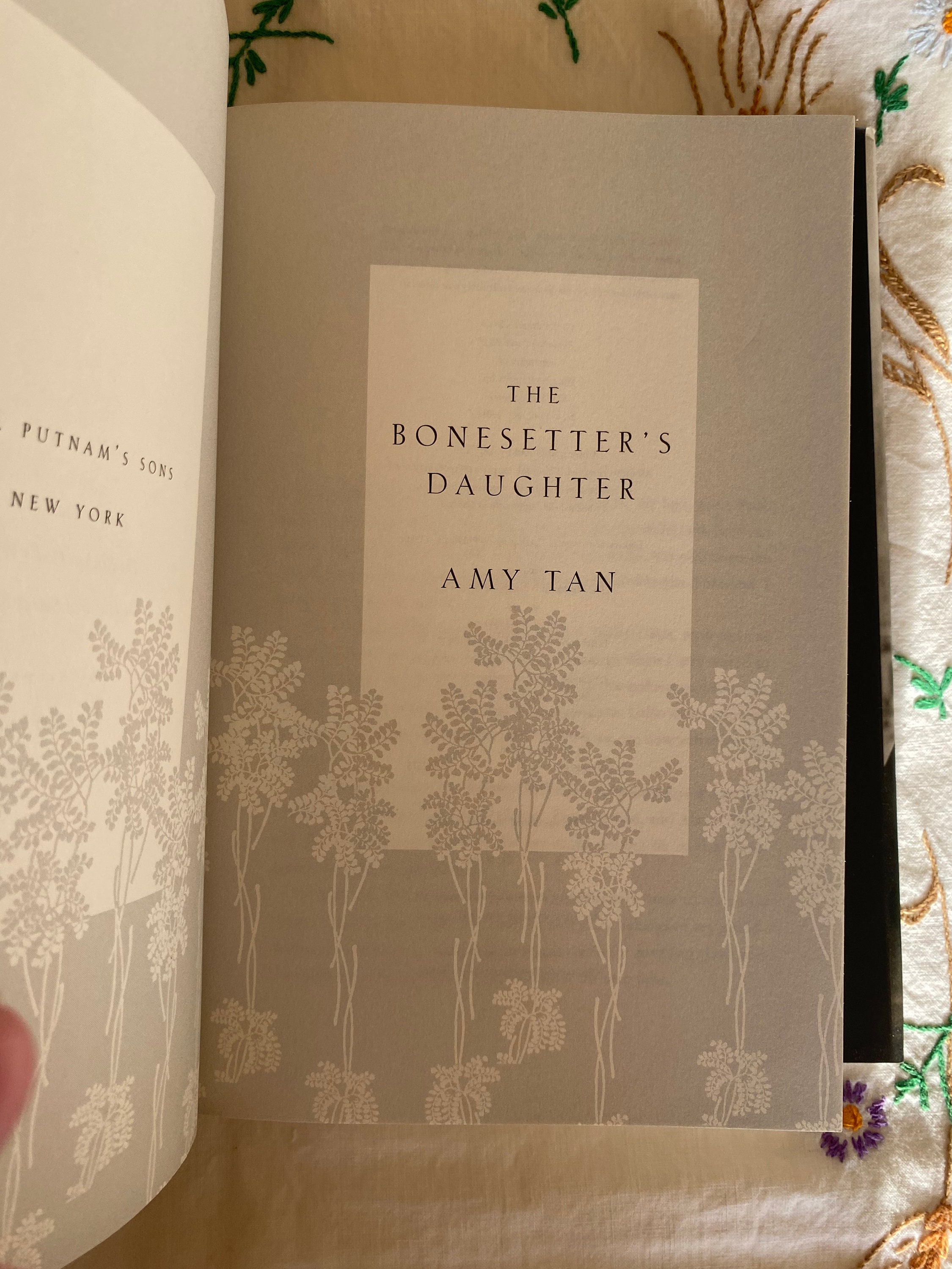 The Bonesetter's Daughter, by Amy Tan; Vintage Novel, First