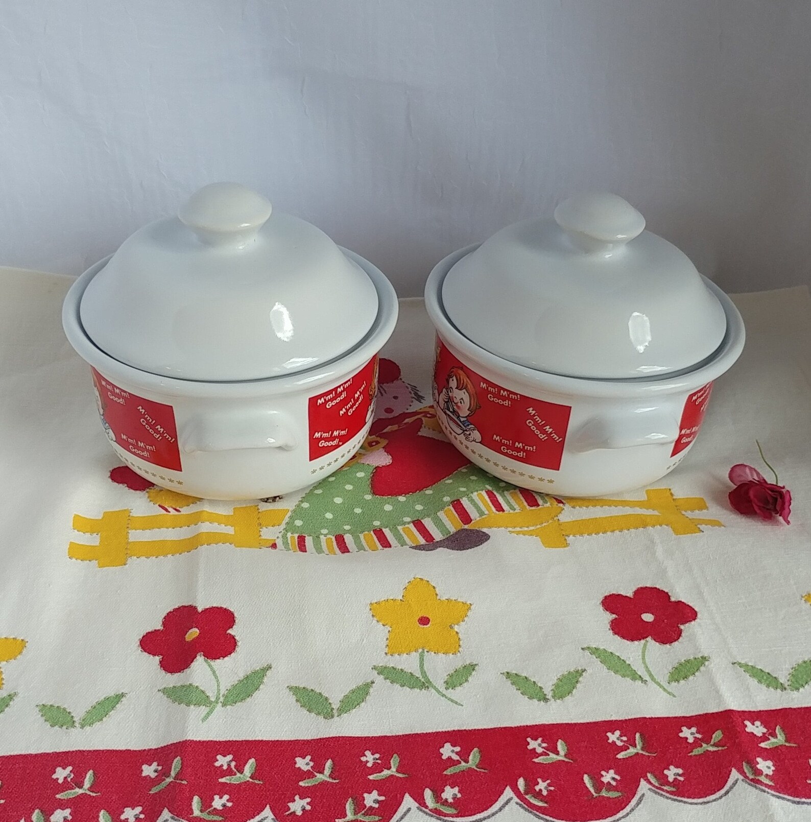 Vintage Campbell Soup Covered Soup Bowl Set of 2 Vintage Etsy