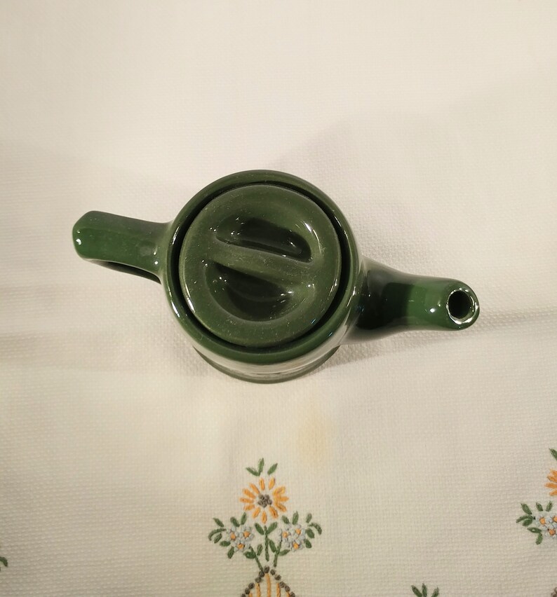 Vintage Hall China Personal Size Teapot Forest Green Glaze Etsy