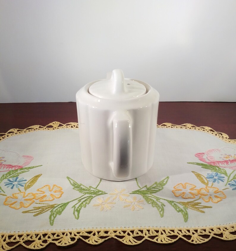 Hall China Company Personal Size Teapot White Glazed Vintage Etsy