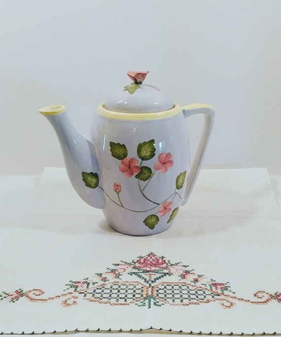 SO Lovely Burton & Burton Hand Painted Floral Teapot With Etsy