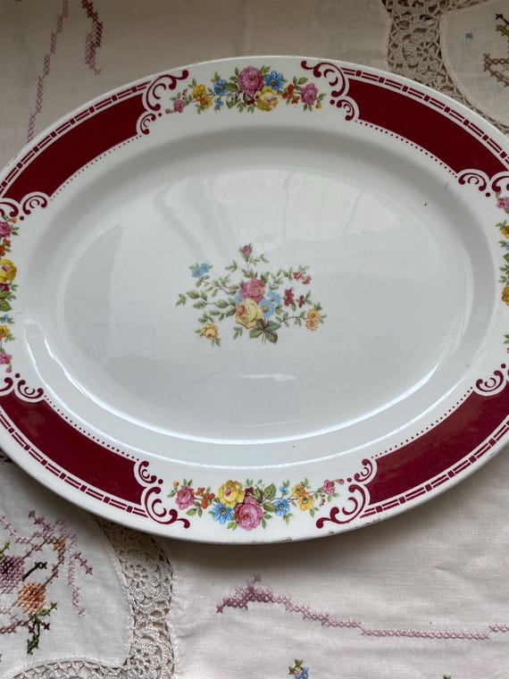 Vintage Mid Century Homer Laughlin Majestic Pattern Oval Serving