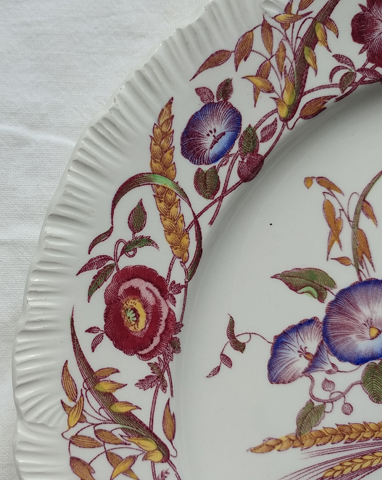 Wedgwood Etruria Cornflower Pattern Feather Edge Luncheon Etsy