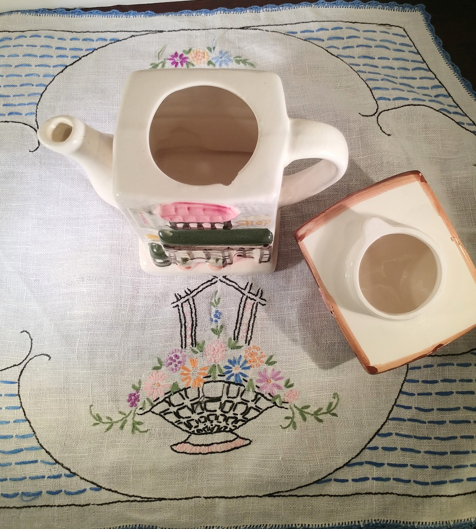 Tea Shop Teapot Vintage Teapot Figural Teapot Tea Shop Etsy