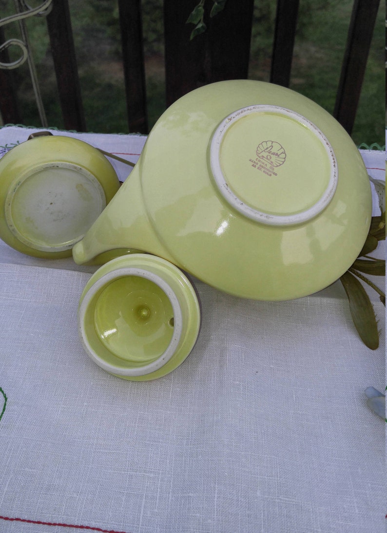 Home Appliances Art Deco Style Teapot Vintage Pearl China Co Art Deco Yellow Teapot And Vase Set Vintage Pearl China Company Yellow Teapot Art Deco Vase Home Living