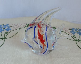 Vintage Hand Blown Glass Fish within Fish Paperweight, Dynasty Gallery; Vintage Glass, Vintage Art Glass, Vintage Paperweight, Fish Weight