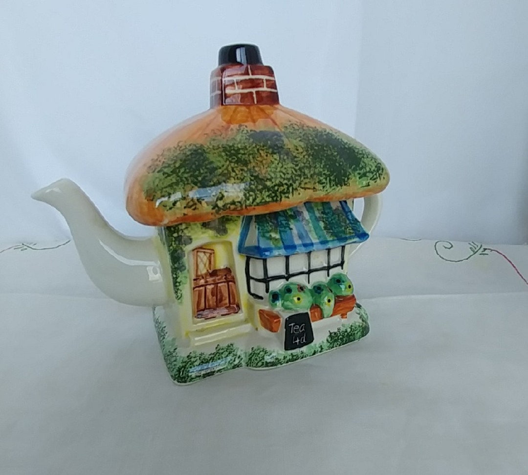 Tony Carter Cottage Tea Shop Teapot Vintage Tony Carter, Cottage Teapot
