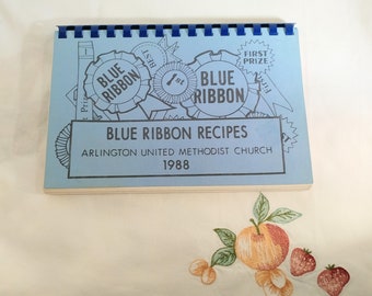 Blue Ribbon Recipes, Arlington United Methodist Church, Community Cookbook; Vintage Cookbook, Community Cookbook, Recipes