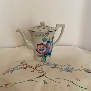 Elegant Vintage Japan Hand Glazed Hand Painted Teapot; Vintage Teapot, Japan Teapot, Hand Glazed Teapot, Hand Painted Floral Teapot