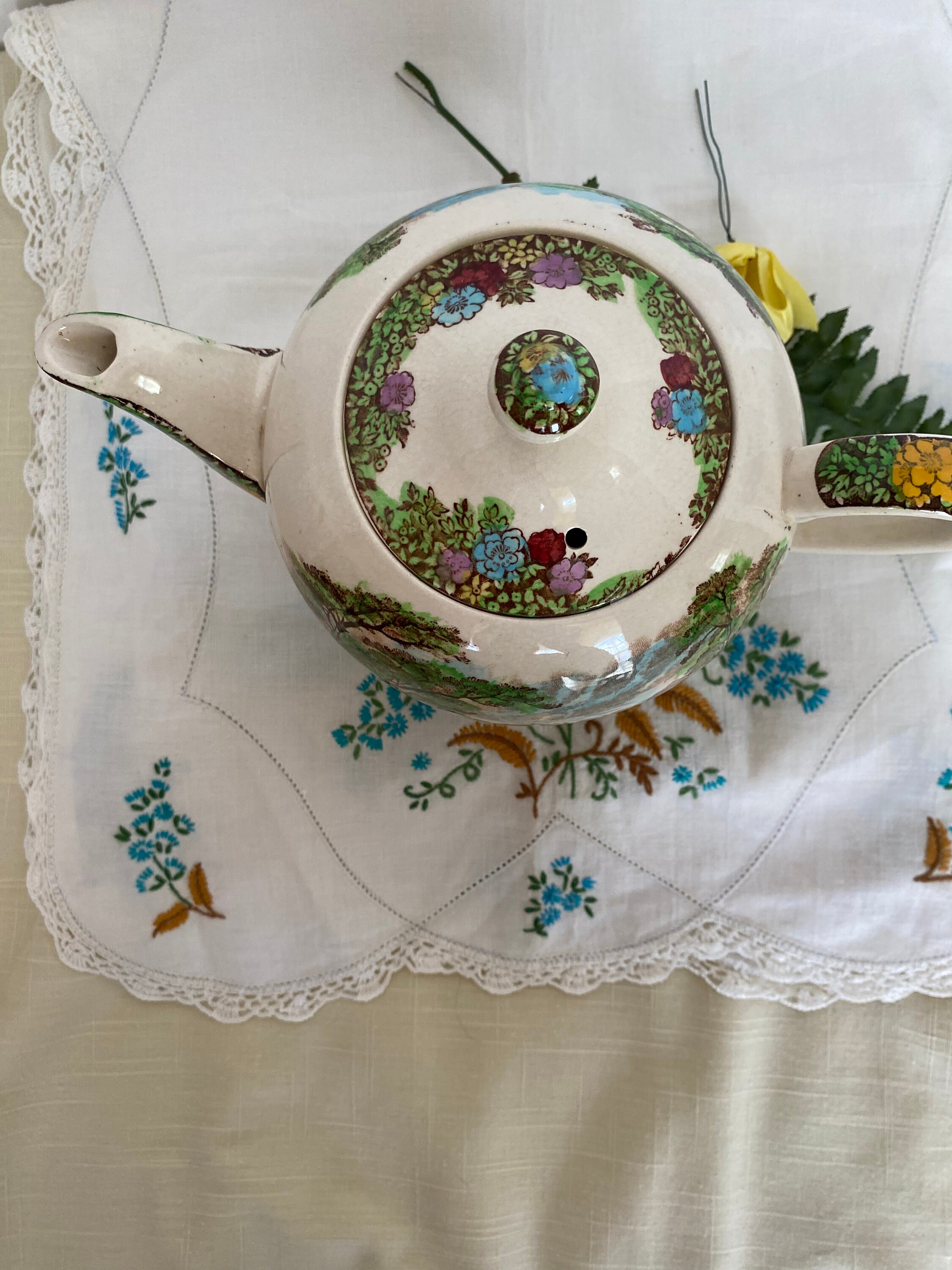 Sadler the Old Mill Teapot Full Size Vintage English Teapot Etsy