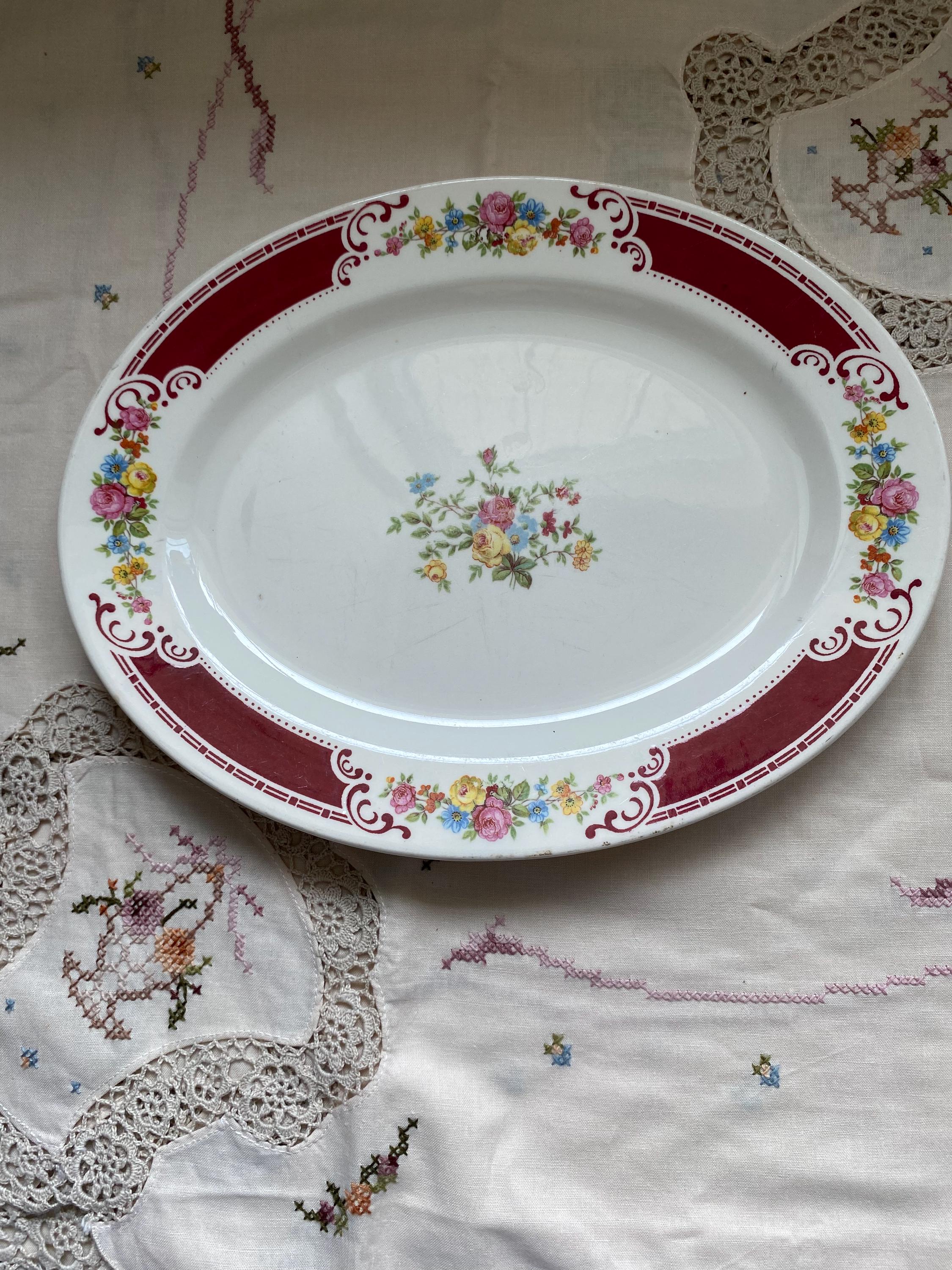 Vintage Mid Century Homer Laughlin Majestic Pattern Oval Serving