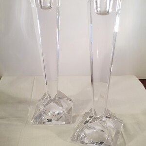 Mikasa Heavy Lead Crystal Candle Holders - Ensemble de 2 Matching; Mikasa vintage, bougeoirs vintage, bougeoirs en cristal, ensemble de deux