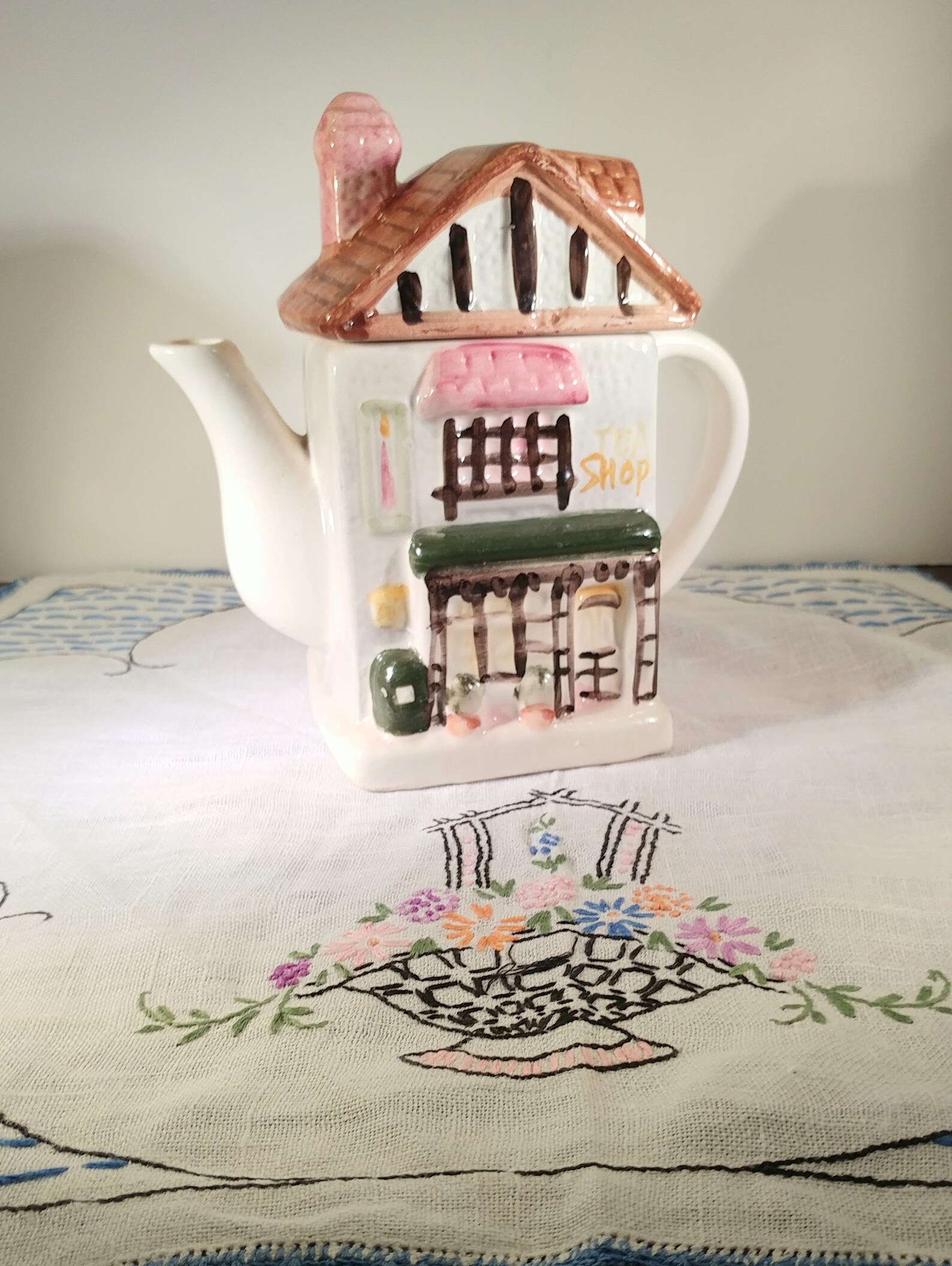 Tea Shop Teapot Vintage Teapot Figural Teapot Tea Shop Etsy