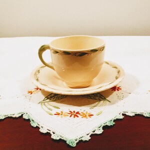 New Hall Pottery Romney Pattern Pedestal Cup and Saucer Set - 9 ...