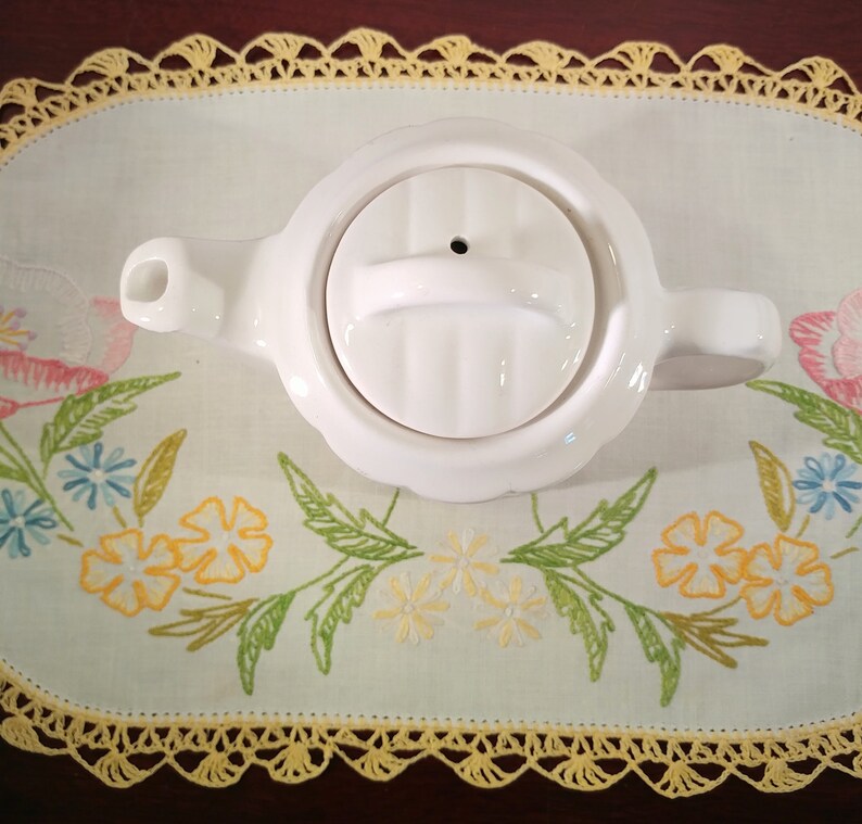 Hall China Company Personal Size Teapot White Glazed Vintage Etsy