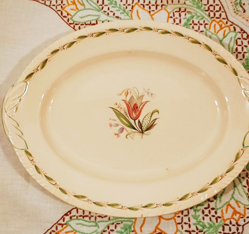 New Hall Pottery Romney Pattern Serving Platter; Vintage New Hall ...