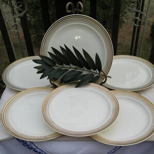 SO Elegant Taylor Smith Taylor 22K Guld Sidotallrik - Set om 6; Vintage Taylor Smith Taylor, Vintage Sidotallrik, Desserttallrik, Salladstallrik