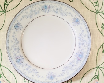 Noritake Blue Hill Pattern Bread & Butter Plate - Set of 2 Plates; Vintage Noritake, Blue Hill Pattern 2482, Two Bread and Butter Plates Set