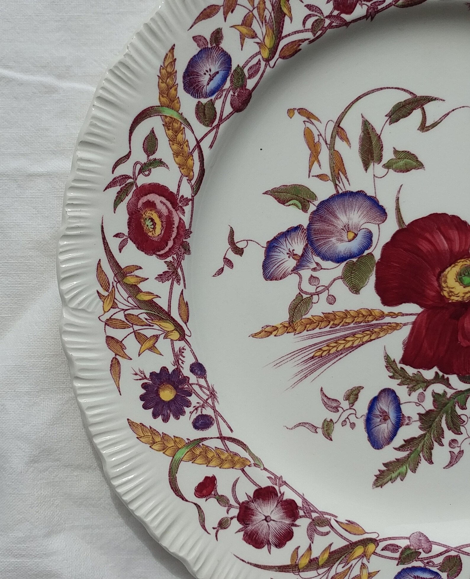 Wedgwood Etruria Cornflower Pattern Feather Edge Luncheon Etsy