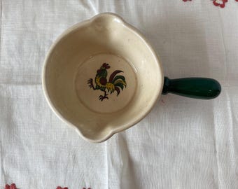 Metlox Poppytrail Sauciere mit Hahnengriff; Vintage Metlox, Muster Poppytrail Hahn