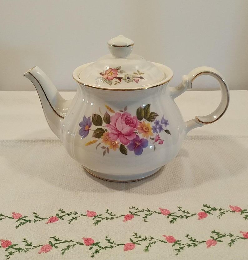 Early Sadler Summer Flowers Teapot Full Size Vintage Sadler Etsy