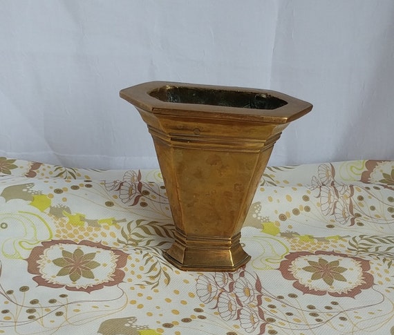 Vintage brass vase mid century modern vase brass decor