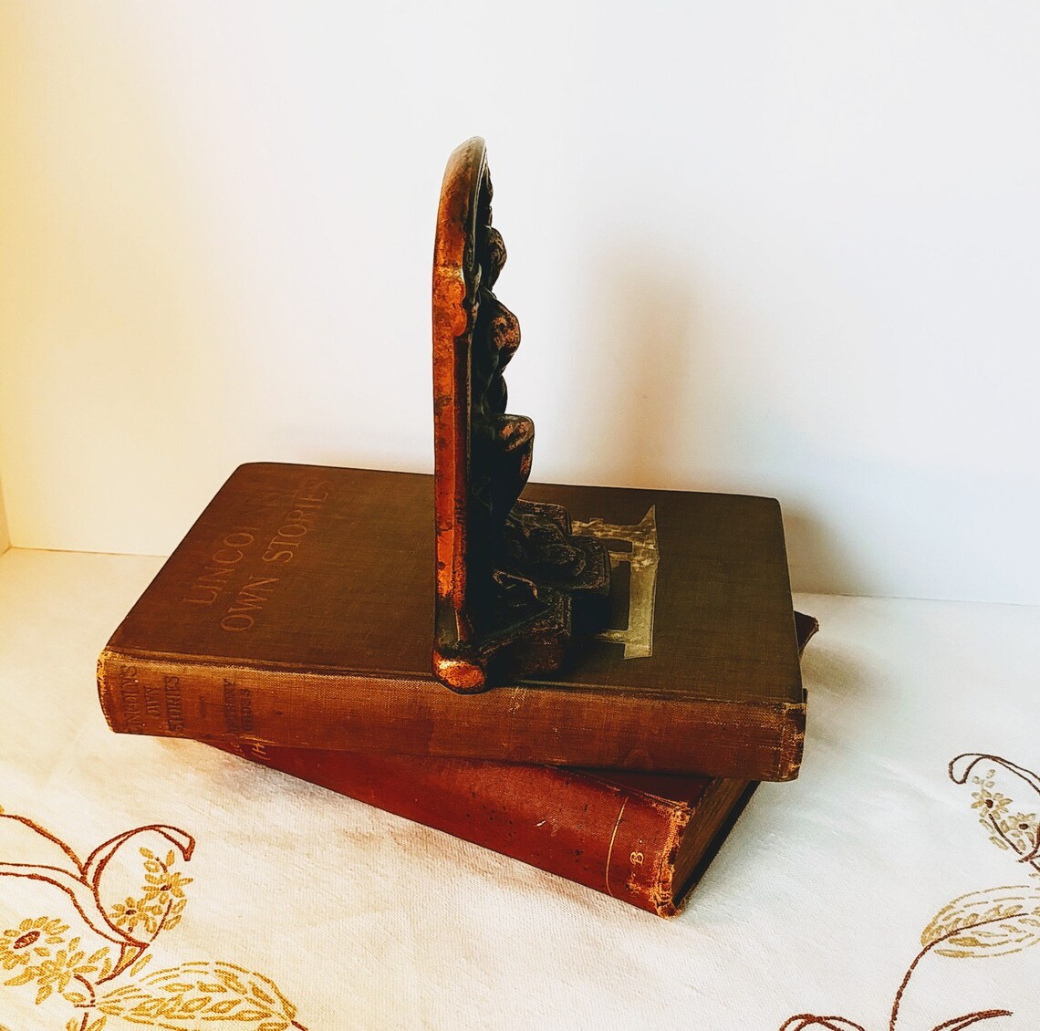 hubley bronzed cast iron bookends