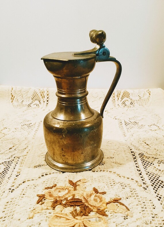 Royal Holland Pewter Pitcher by Royal Daalderop With Acorns