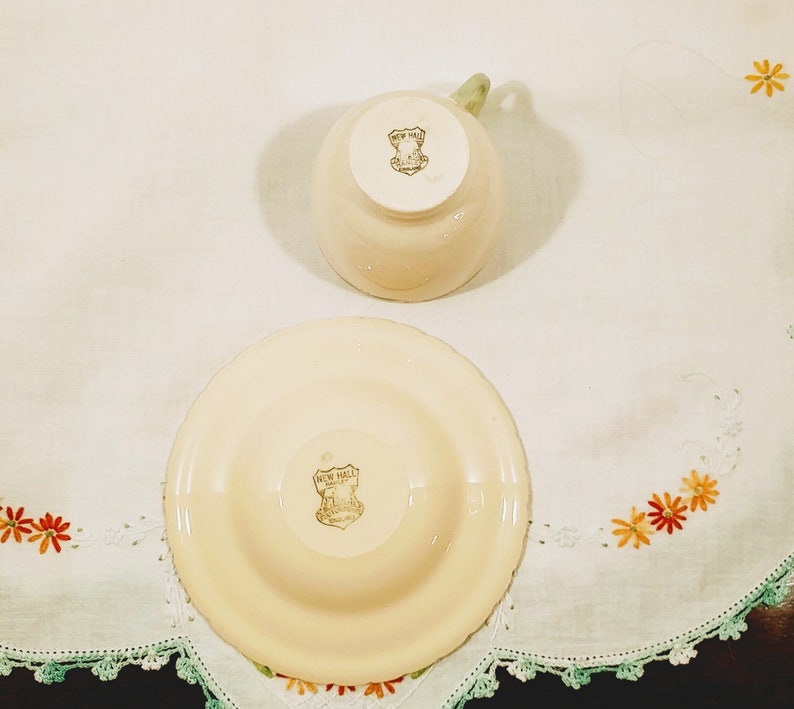 New Hall Pottery Romney Pattern Pedestal Cup and Saucer Set - 9 ...