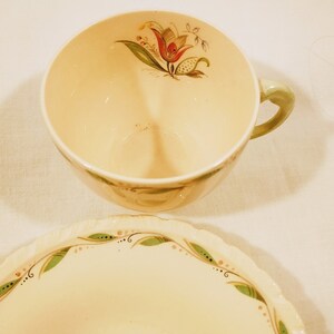 New Hall Pottery Romney Pattern Pedestal Cup and Saucer Set - 9 ...