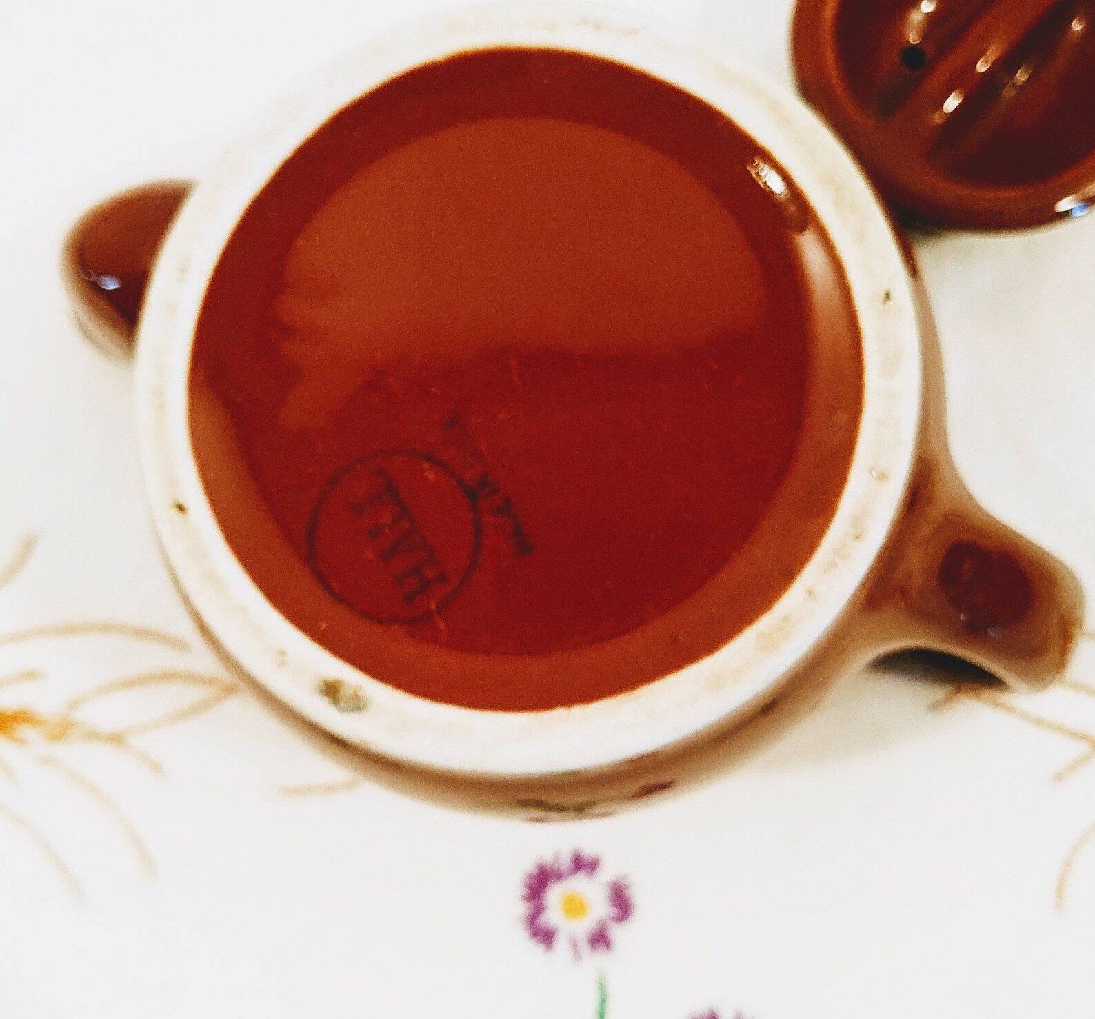 Vintage Hall China Company Round Personal Teapot With Tab Lid Etsy