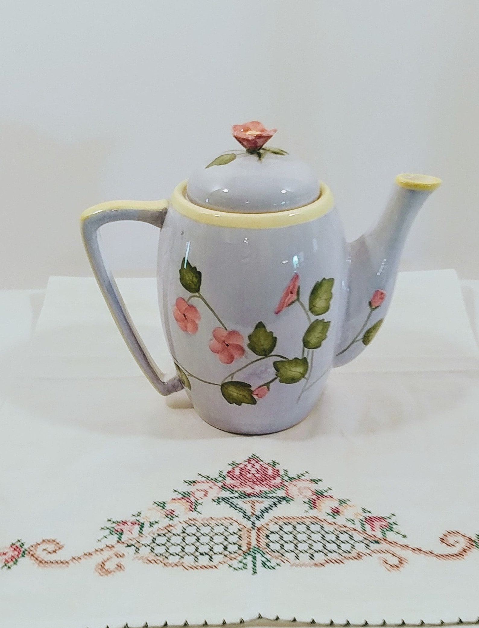 SO Lovely Burton & Burton Hand Painted Floral Teapot With Etsy