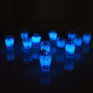 Glow in the Dark Boba Bubble Tea Keychain