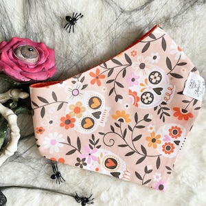 Reversible Halloween Dog Bandana- Skull Dog bandana- halloween cat bandana