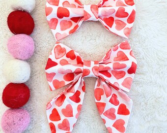 Valentine Dog Bowtie | Hearts Sailor Pet Bowtie| Cat bowtie