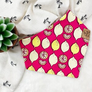 Lemonade Reversible Dog/Cat Bandana Lemon Dog bandana Ice Cream Summer Bandana image 1