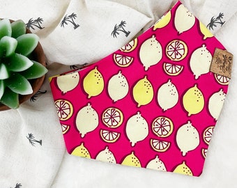 Lemonade- Reversible Dog/Cat Bandana- Lemon Dog bandana-  - Ice Cream Summer Bandana