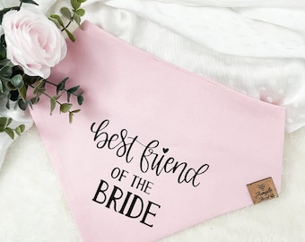 Melhor amiga da noiva! Bandana personalizada para cachorro/gato - casamento - casamento de animais de estimação - presente de noiva - roupa de casamento para cachorro